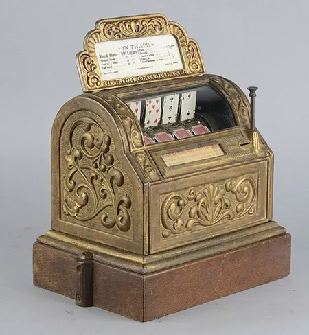 최초의 슬롯 머신 포커 머신 게임