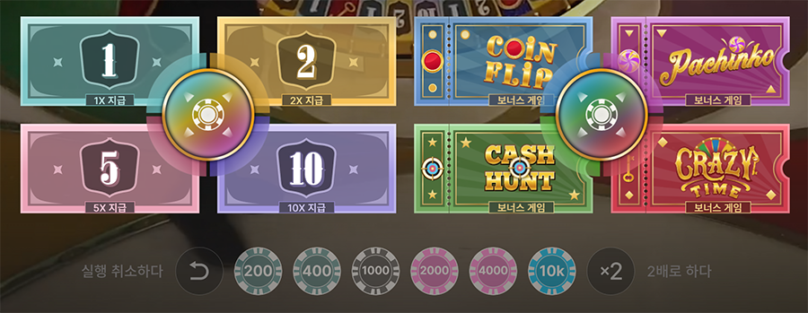 크레이지 타임 베팅 옵션