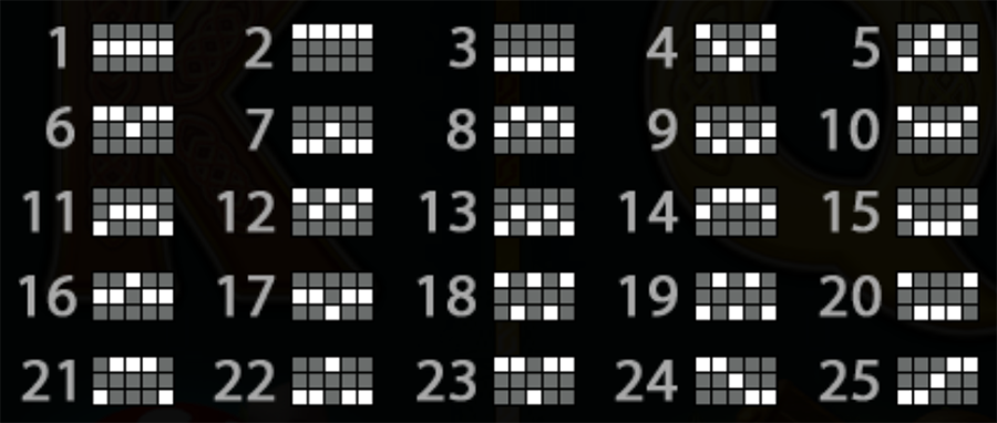 골드 파티 슬롯 25개 페이라인 예시