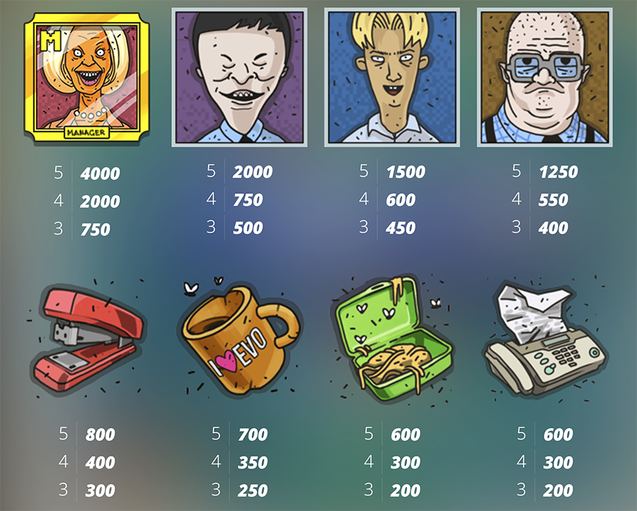 나인 투 파이브 슬롯 심볼 종류