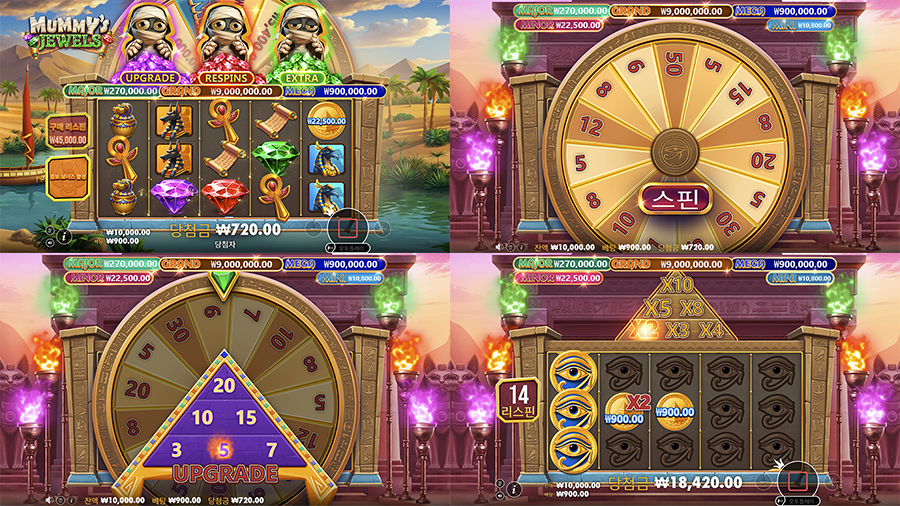 머미스 쥬얼스 슬롯 보너스 기능