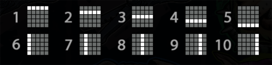 더 빅 독스 슬롯 10개 페이라인 예시