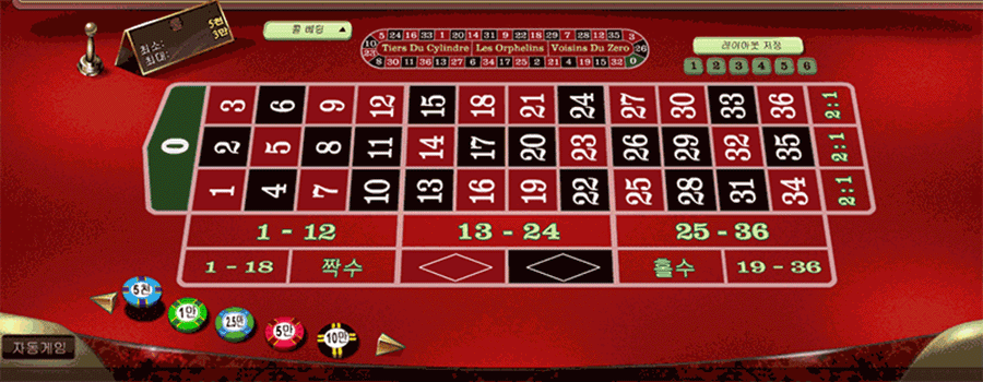 룰렛 아웃사이드 베팅 옵션