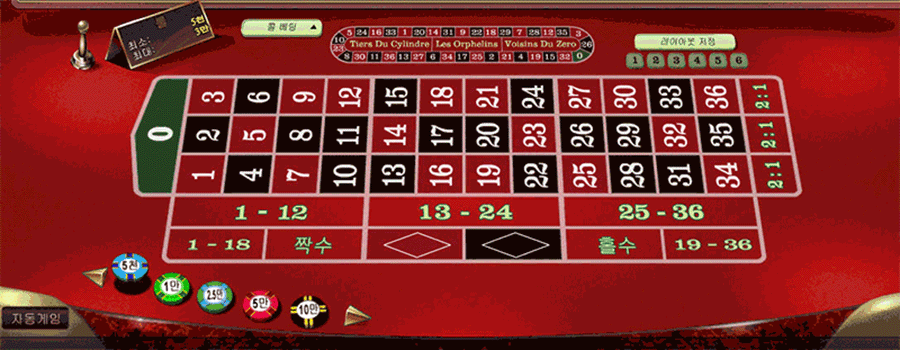 룰렛 인사이드 베팅 옵션