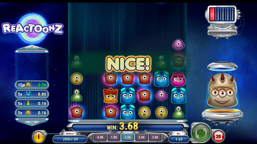 리액툰즈 슬롯 소개 요약