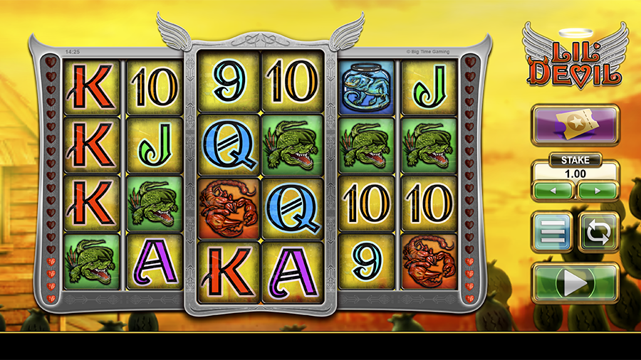 릴리 데빌 슬롯 게임 화면