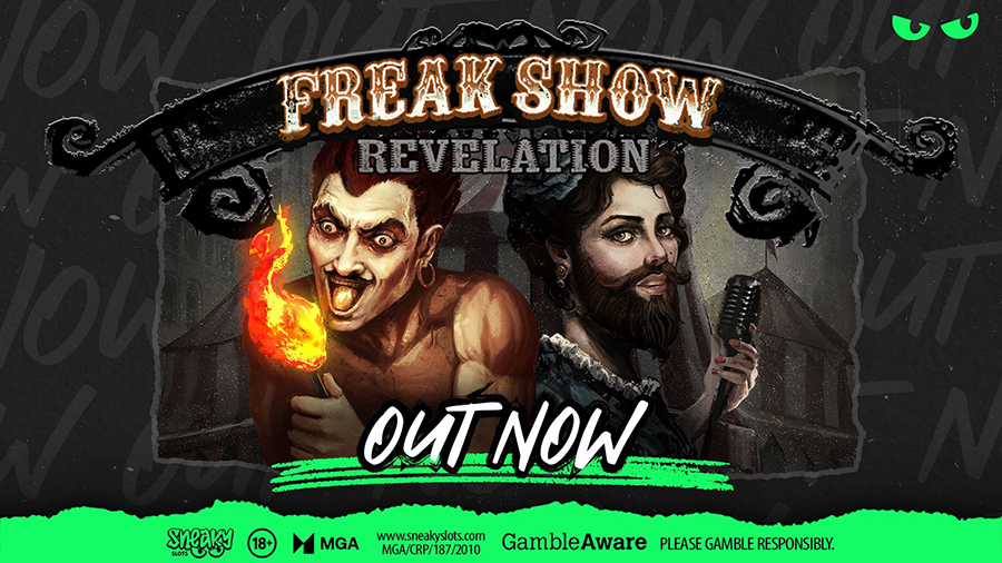 스니키 슬롯 게임 개발사의 프릭 쇼 레벌레이션 슬롯 소개