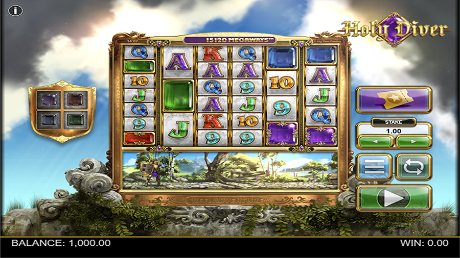 홀리 다이버 슬롯 게임 화면